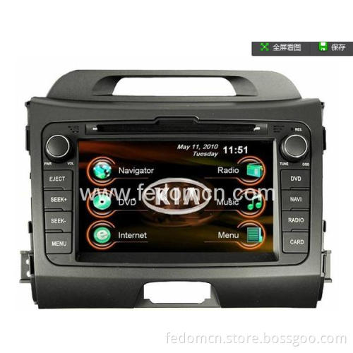 in Dash Car DVD GPS+Radio+MP3+Bluetooth+Phone Book System for KIA Sportage 2011